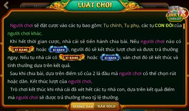 Nắm bắt luật chơi xì dách giúp hội viên thắng lớn dễ dàng