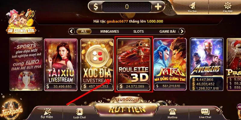 3 bước tham gia đặt cược game Roulette tại Sunwin