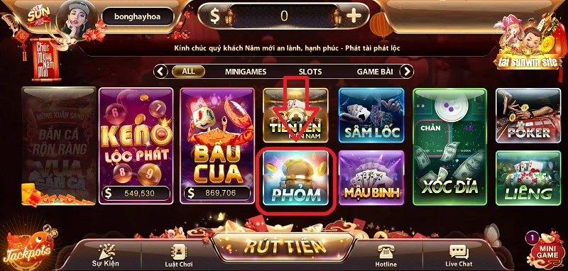 Phỏm game bài quen thuộc tại sunwin