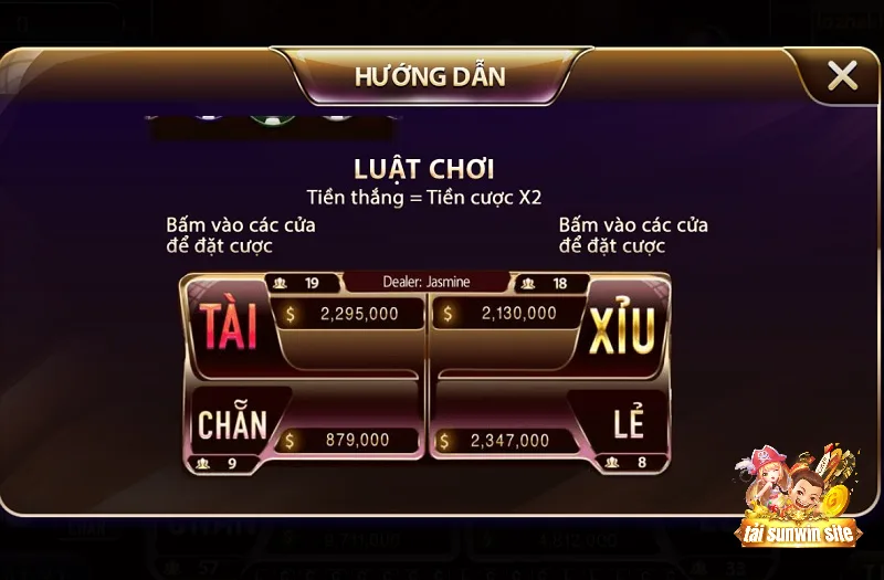 Quy tắc chơi game tài xỉu livestream tại sunwin cực đơn giản